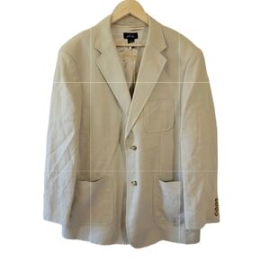 Allen Solly Men's Sport Coat Tan/Beige Sz XL 100% Linen Two Buttons Buss-Casual